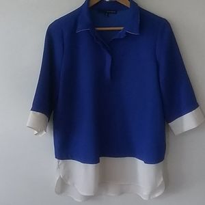 Harvey Bernardl royal blue blouse